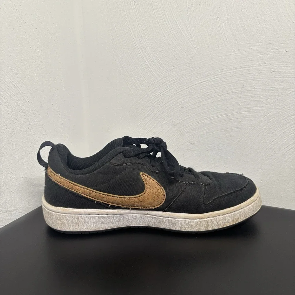 Nike Boys Court Borough Low 2 DC7949-001 Black Casual Shoes‎ Sneakers Size 6Y